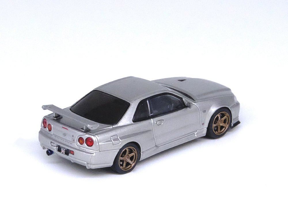 Inno64 Nissan Skyline GT-R R34 V Spec II Silver - Diecast Toyz Australia