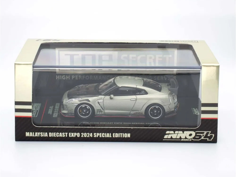 Inno64 Nissan Skyline GT-R R35 Top Secret Gun Metallic - Malaysia Diecast Expo 2024 Limited Release - Diecast Toyz Australia