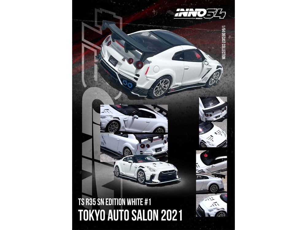 Inno64 Nissan Skyline GT-R R35 Top Secret Tokyo Auto Salon 2021 White
