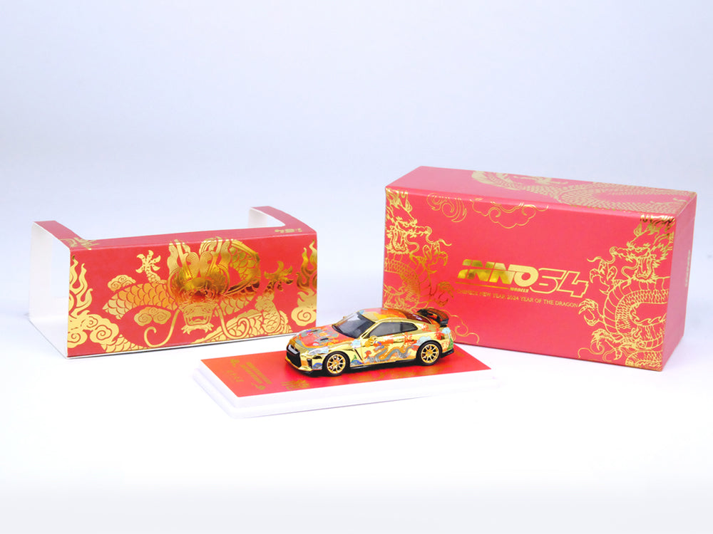 Inno64 Nissan Skyline GT-R R35 Year Of The Dragon Special Edition 2024 Chinese New Year Edition - Diecast Toyz Australia