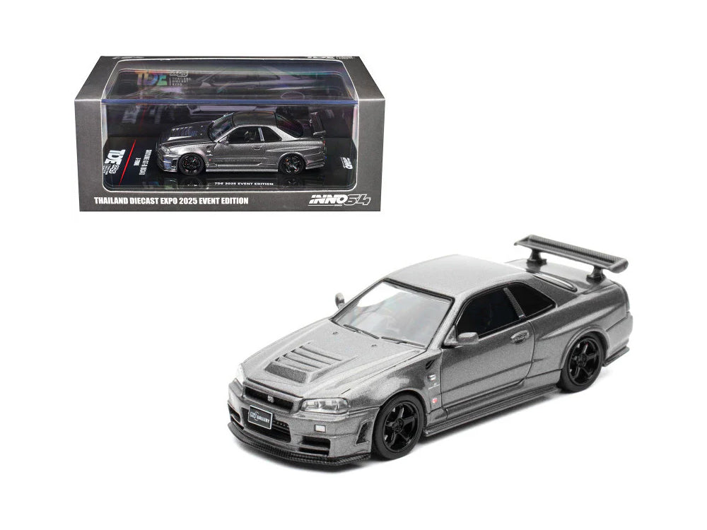 Inno64 Nissan Skyline GT-R R34 Z Tune Thailand Diecast Expo 2025 Event Edition Grey