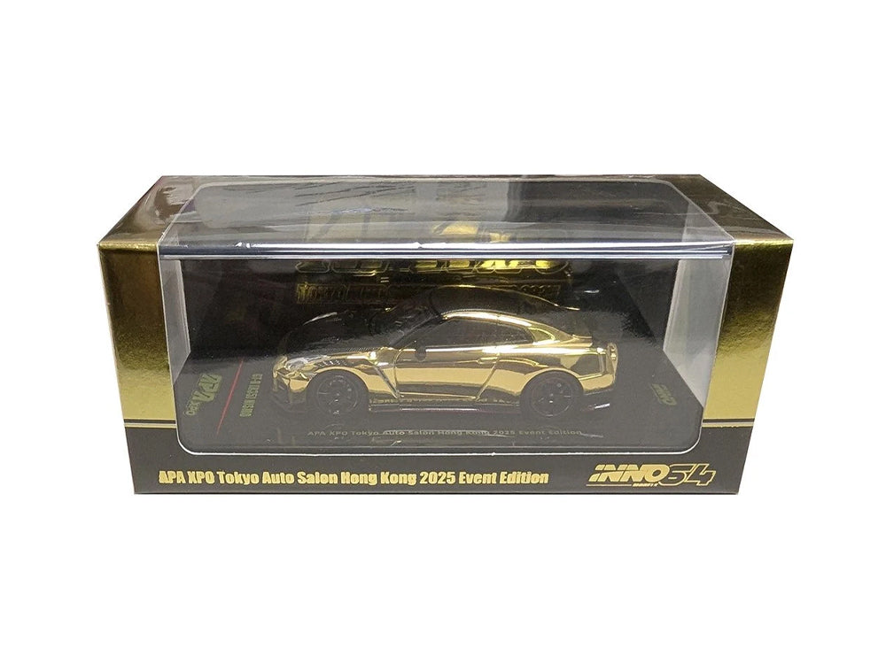 Inno64 Nissan Skyline GT-R R35 NISMO Chrome Gold APA XPO Tokyo Auto Salong HK 2025