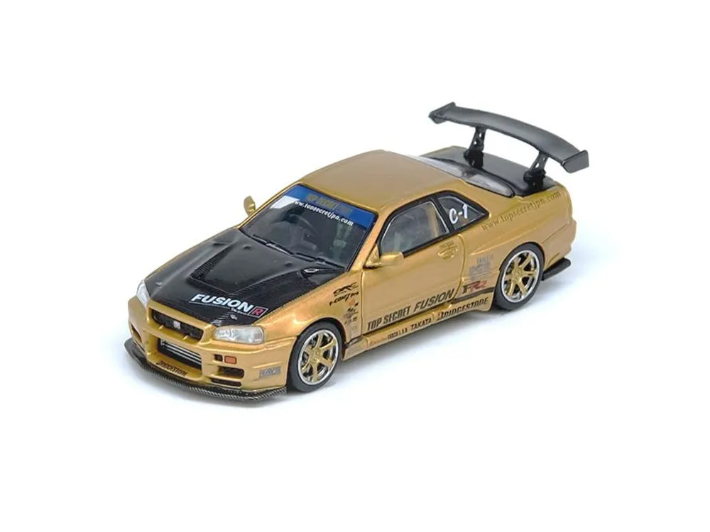 Inno64 Nissan Skyline GT-R R34 Top Secret Gold