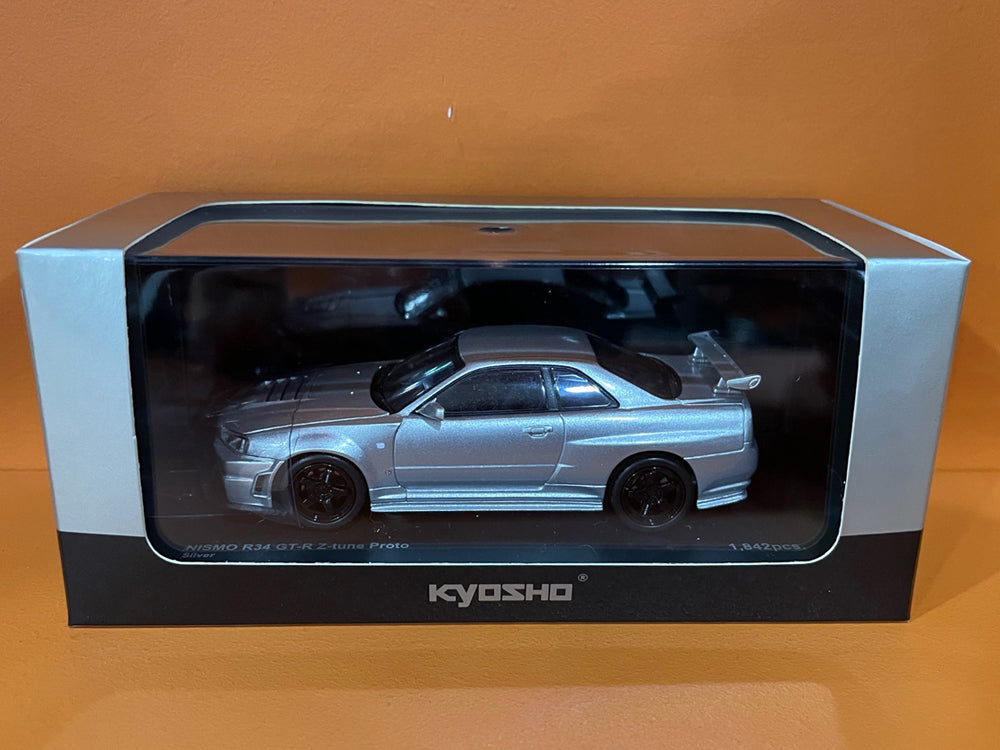 Kyosho 1/43 Nismo R34 GT-R Z-Tune Silver Proto