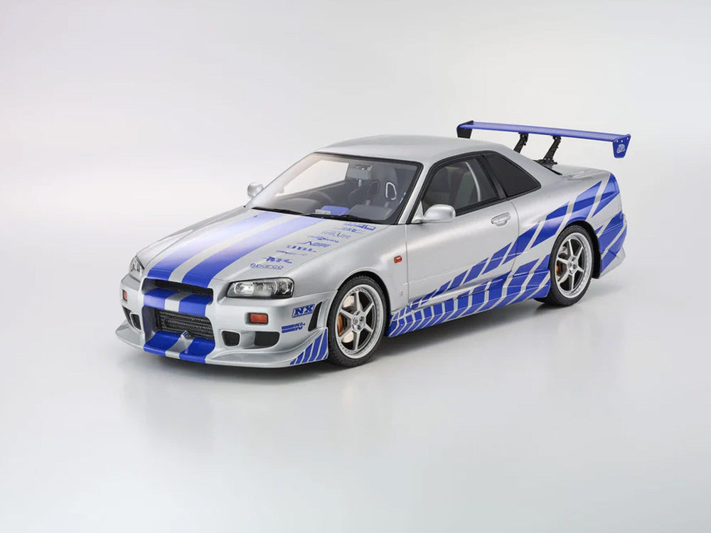 Kyosho 1/12 Nissan Skyline GTR R34 Fast n Furious Silver with Blue Stripes