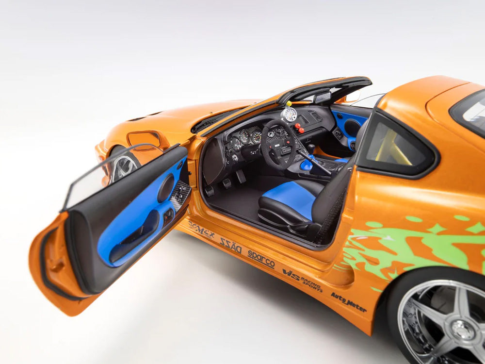Kyosho 1/18 Toyota Supra JZA80 Turbo Fast n Furious Orange - Diecast Toyz Australia