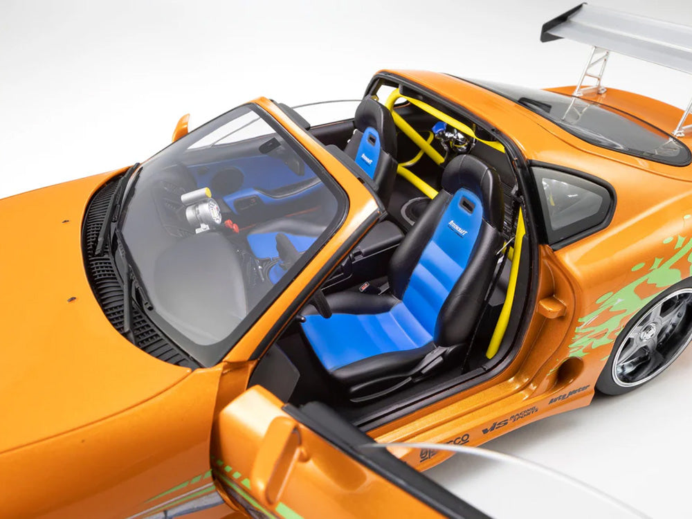 Kyosho 1/18 Toyota Supra JZA80 Turbo Fast n Furious Orange - Diecast Toyz Australia
