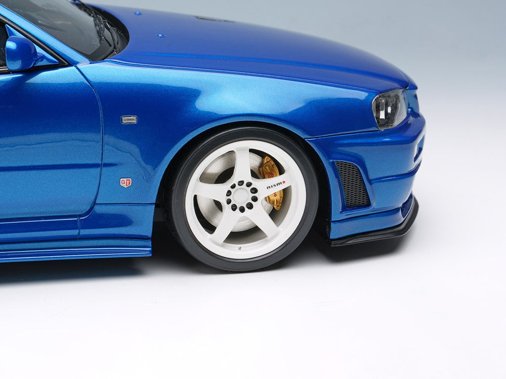 Make Up Model 1/18 Nissan Skyline GTR R34 S-Tune NISMO 2004 Bayside Blue