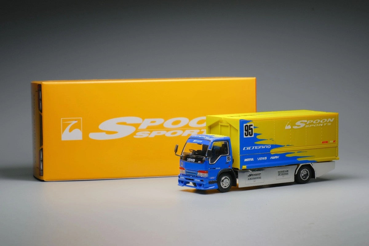 Micro Turbo 1/64 Custom Delivery Box Truck with Spoon #95 Livery
