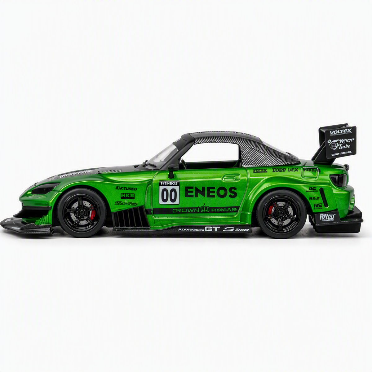 Micro Turbo 1/64 Honda S2000 Race Car Transparent Green - Diecast Toyz Australia