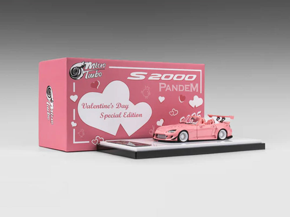Micro Turbo 1/64 Honda S2000 Rocket Bunny Kit Metallic Pink 2025 Valentine's Day Edition