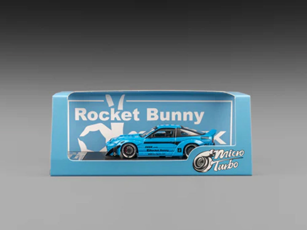 Micro Turbo 1/64 Nissan Silvia 180SX Rocket Bunny Metallic Blue