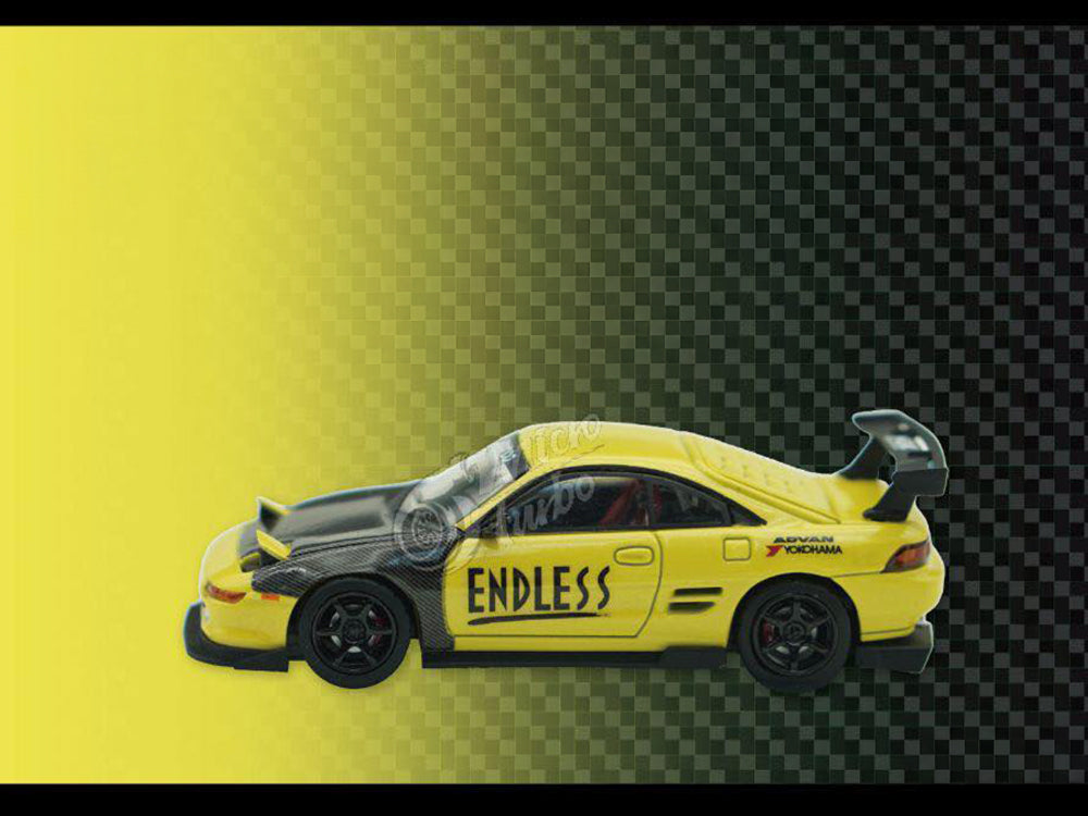 Micro Turbo 1/64 Toyota MR2 SW20 Modified Version Yellow Endless Racing - Diecast Toyz Australia