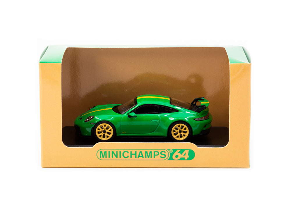 MiniChamps 1/64 Porsche 911-992 GT3 Python Green - Diecast Toyz Australia