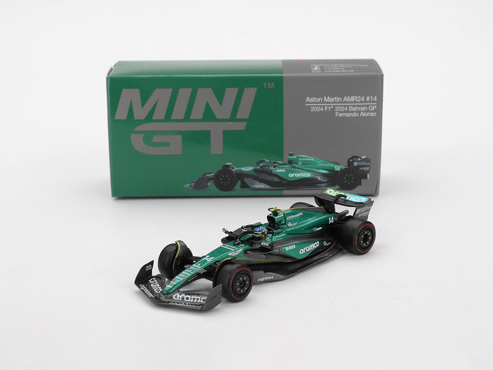 MiniGT 1/64 Aston Martin AMR24 F1 #14 Fernando Alonso Bahrain GP