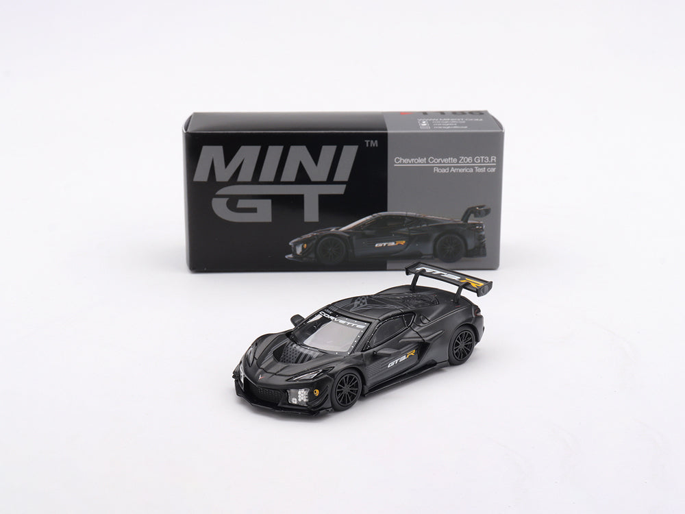 MiniGT 1/64 Chevrolet Corvette Z06 GT3.R Road America Test Car Black - Diecast Toyz Australia