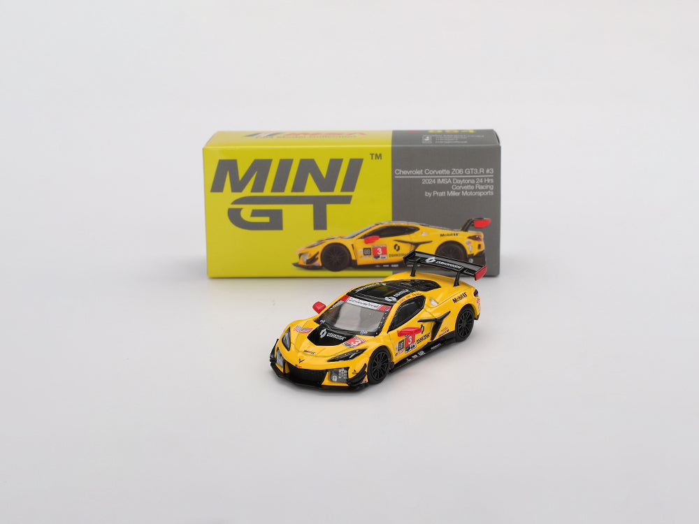 MiniGT 1/64 Chevrolet Corvette Z06 GT3.R #3 Corvette Racing by Pratt Miller Motorsports 2024 IMSA Daytona 24Hr