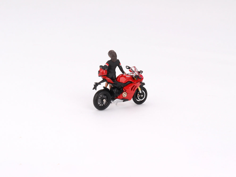MiniGT 1/64 Ducati Panigale V4S with Ducati Girl Figurine - Diecast Toyz Australia