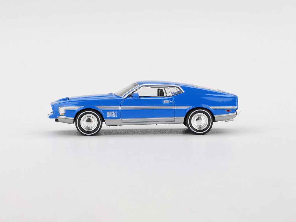 MiniGT 1/64 Ford Mustang Mach 1 Grabber Blue