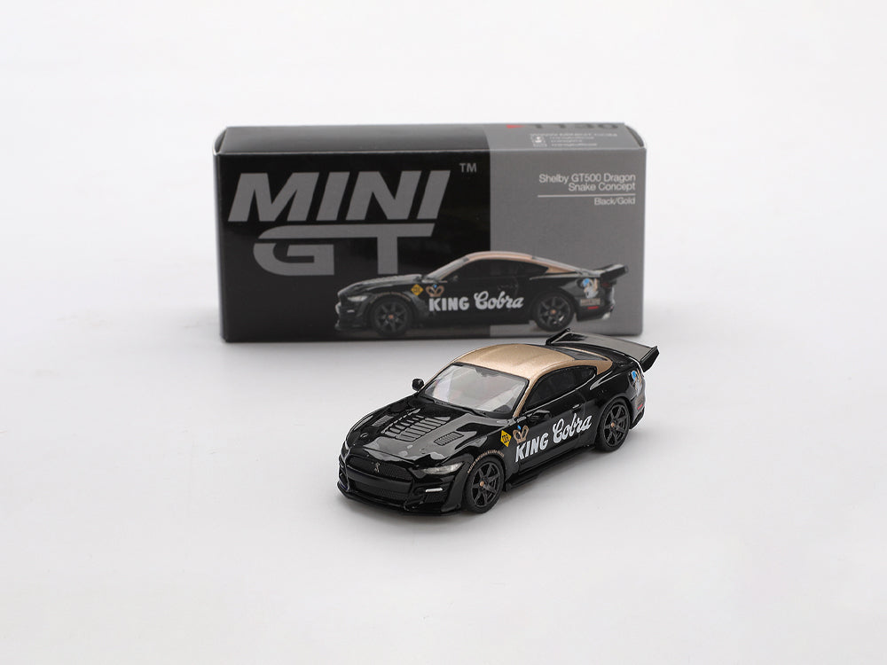 MiniGT 1/64 Ford Mustang Shelby GT500 Dragon Snake Concept Black/Gold