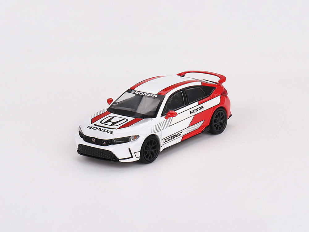 MiniGT 1/64 Honda Civic Type R FL5 2023 Pace Car White/Red - Diecast Toyz Australia
