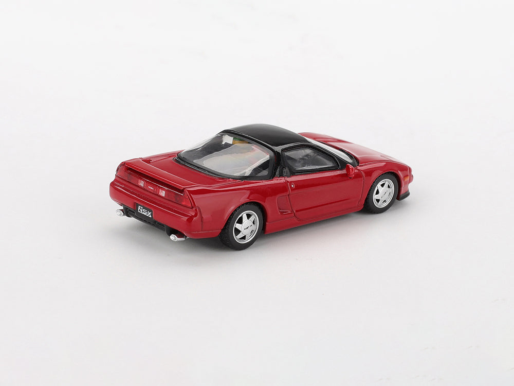 MiniGT Honda NS-X Red Prototype Midship Sports 1989 Ayrton Senna with Figurine Blister Pack - Diecast Toyz Australia
