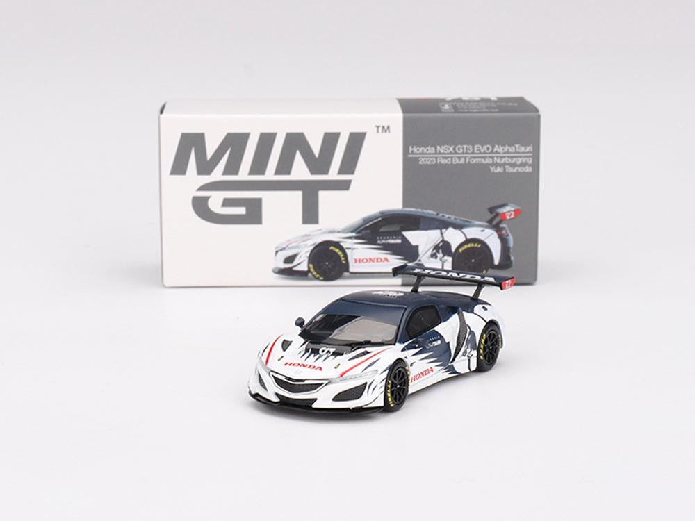MiniGT 1/64 Honda NSX GT3 EVO Alphatauri Yuki Tsunoda 2023 Red Bull Formula Nurburgring - Diecast Toyz Australia