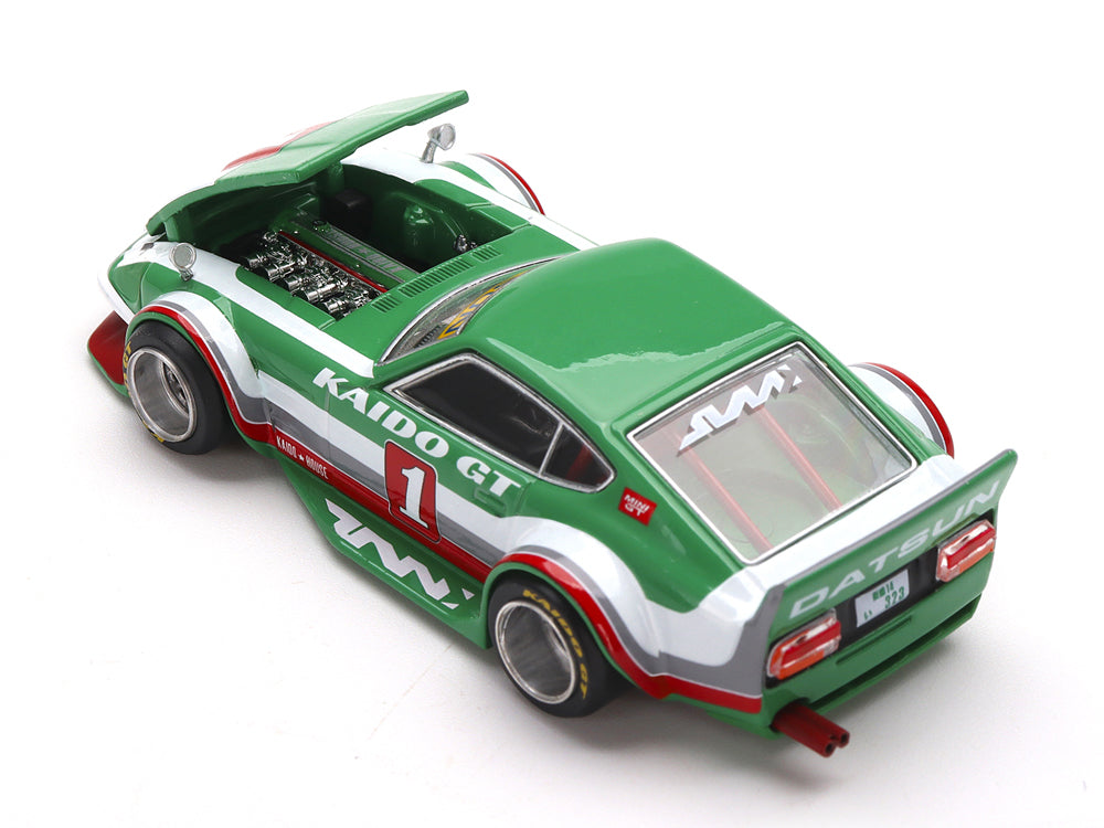 MiniGT x Kaido House Datsun Fairlady Z GT Ver2 Green with White - Diecast Toyz Australia