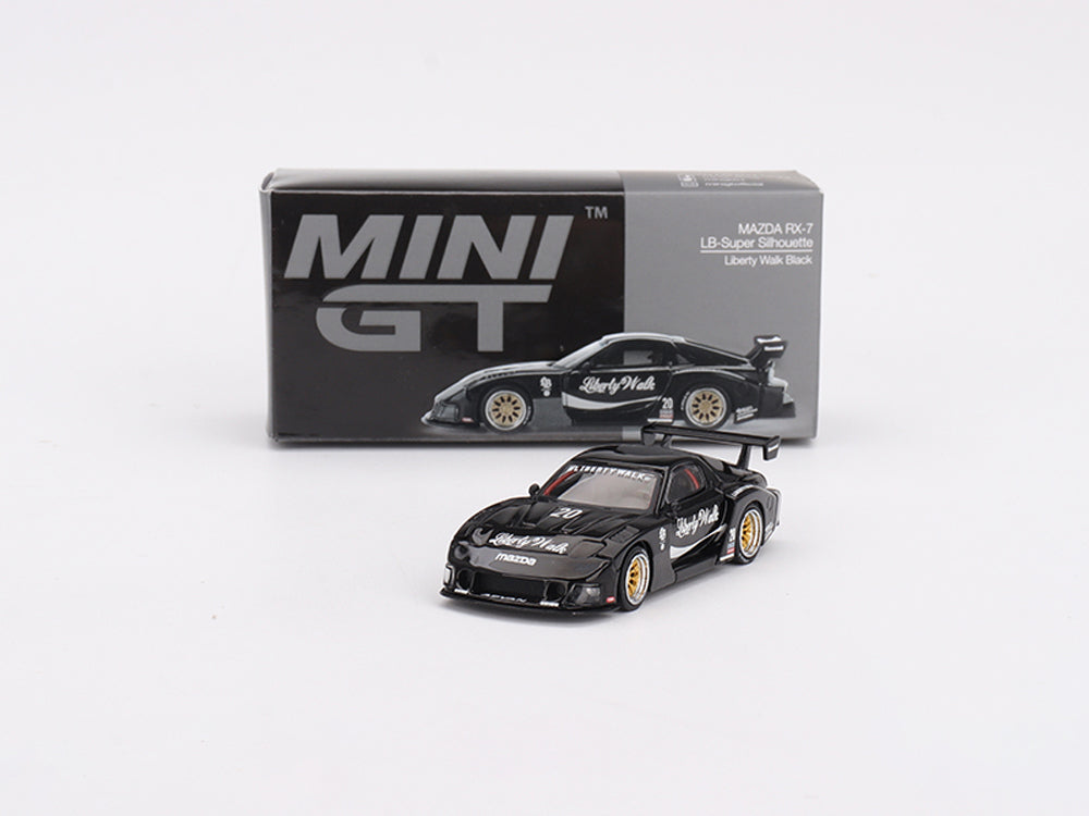 MiniGT 1/64 LBWK Mazda RX7 Super Silhouette Black - Diecast Toyz Australia