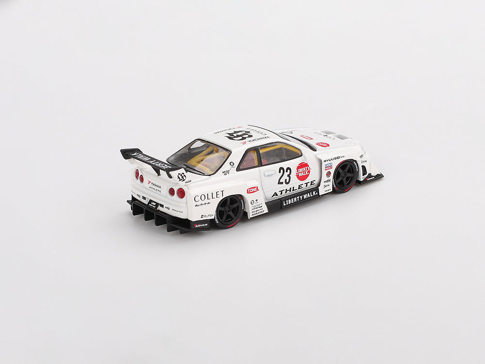MiniGT 1/64 LB ER34 Super Silhouette Skyline #23 Athelete Collect White