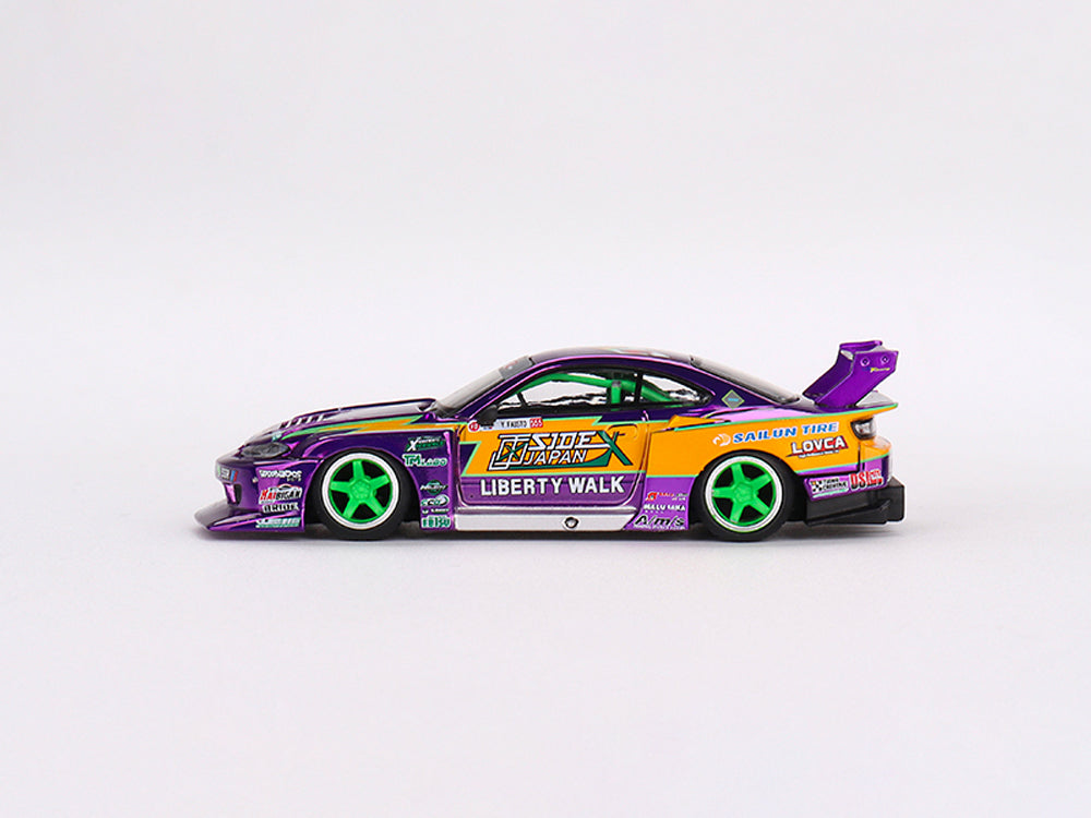 MiniGT 1/64 LB Super Silhoutte Nissan Silvia S15 #555 Formula Drift Japan - Diecast Toyz Australia