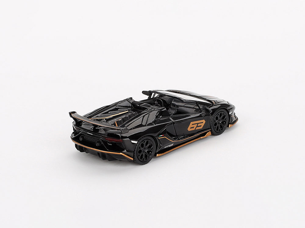 MiniGT 1/64 Lamborghini Aventador SVJ 63 Roadster Nero Aldebaran