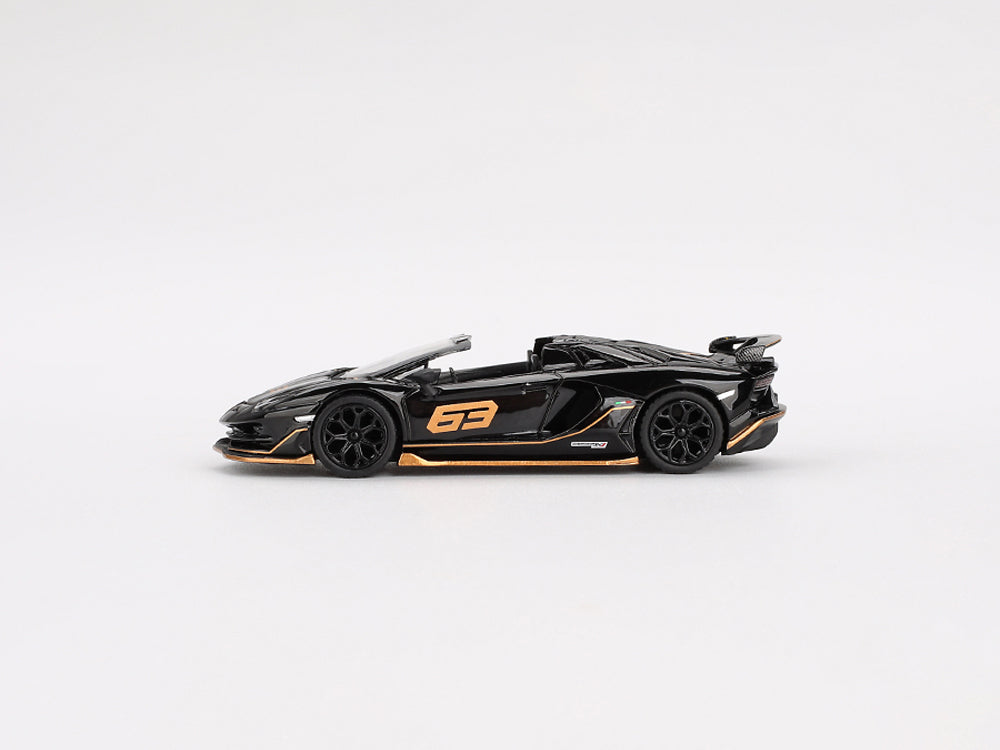 MiniGT 1/64 Lamborghini Aventador SVJ 63 Roadster Nero Aldebaran