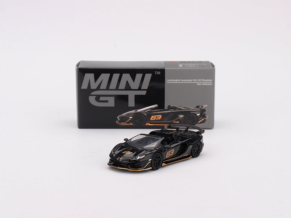 MiniGT 1/64 Lamborghini Aventador SVJ 63 Roadster Nero Aldebaran