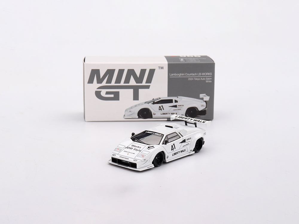 MiniGT 1/64 Lamborghini Countach LB-WORKS White 2024 Tokyo Autosalon