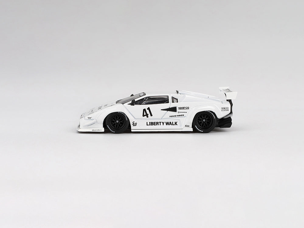 MiniGT 1/64 Lamborghini Countach LB-WORKS White 2024 Tokyo Autosalon