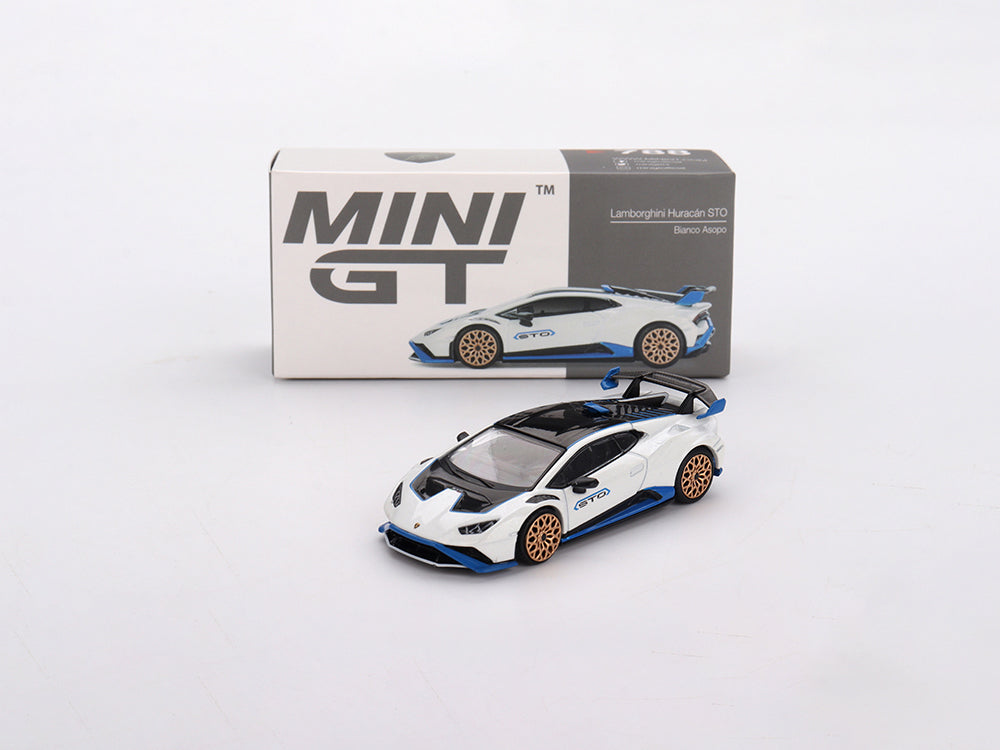 MiniGT 1/64 Lamborghini Huracan STO Bianco Asopo