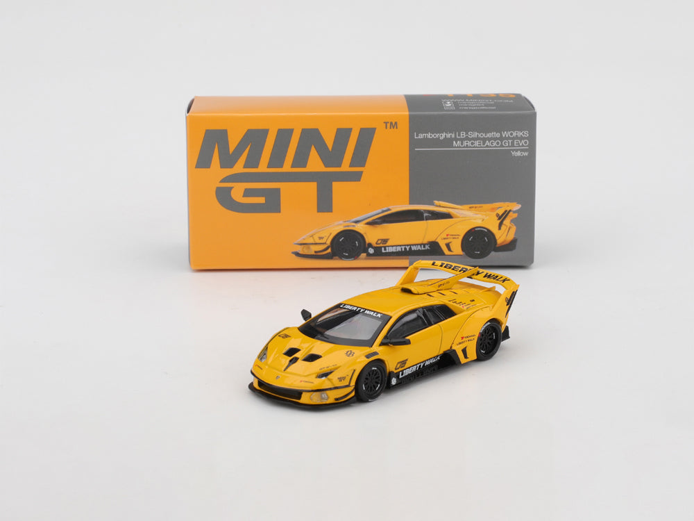 MiniGT 1/64 Lamborghini LB Silhouette Works Murcielago GT EVO Yellow