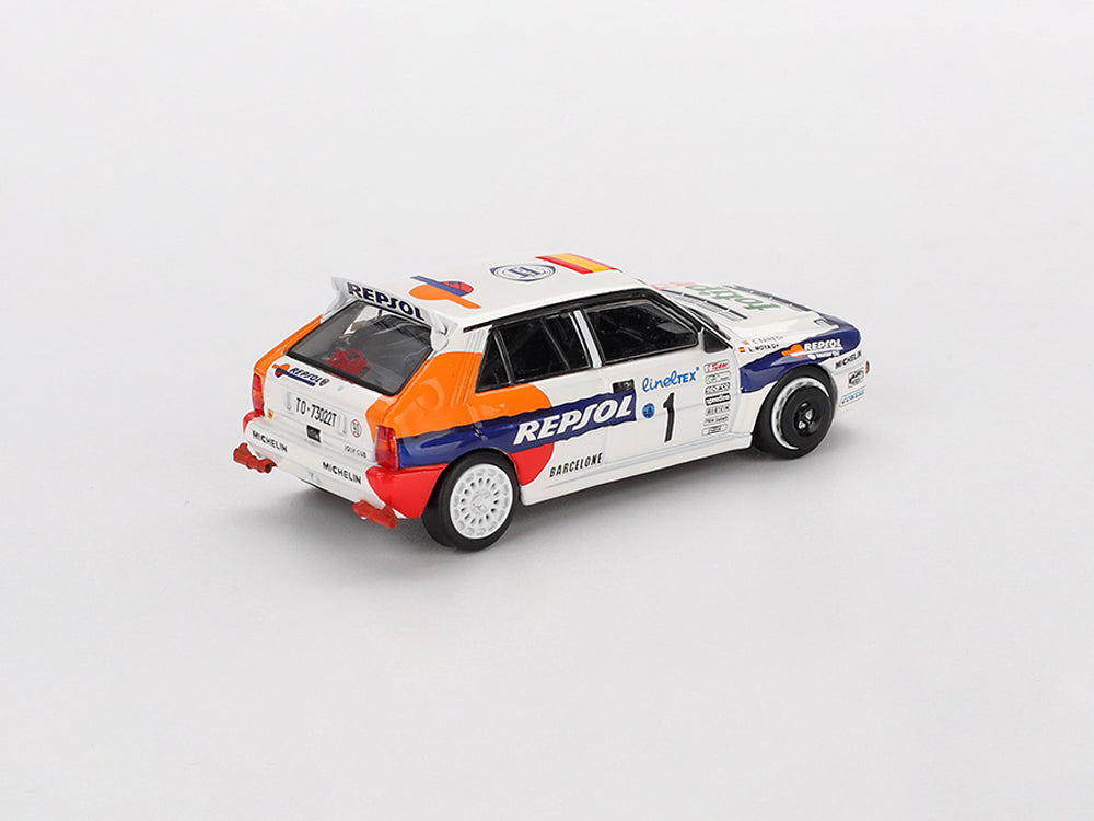 MiniGT 1/64 Lancia Delta HF Integrale Evoluzione #1 1993 Monte Carlo Repsol Livery White