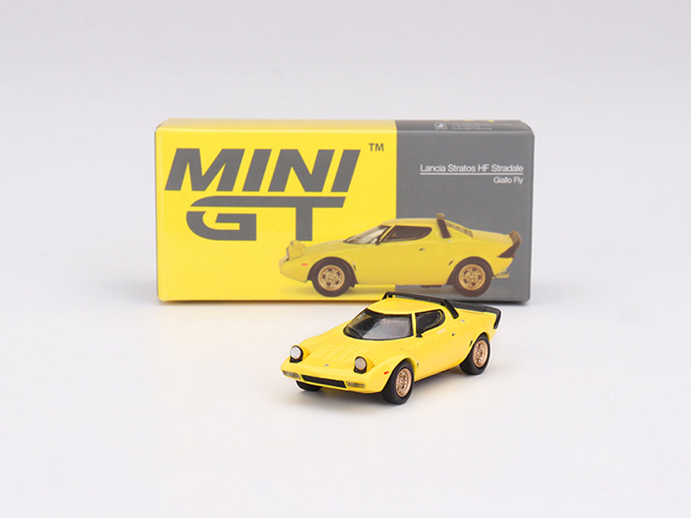MiniGT 1/64 Lancia Stratos HF Stradale Giallo Fly - Diecast Toyz Australia