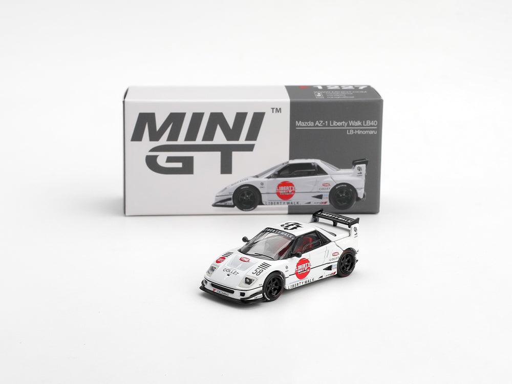 MiniGT Mazda AZ-1 Liberty Walk LB40 LB-Hinomaru White - Diecast Toyz Australia