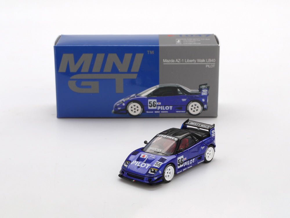 MiniGT 1/64 Mazda AZ-1 Liberty Walk LB 40 Pilot Blue - Diecast Toyz Australia