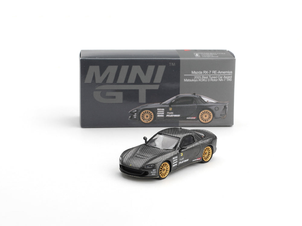 MiniGT Mazda RX-7 RE-Amemiya Matsukiyo KOKU 3 Rotor NA-7 TAS 2025 Best Tuned Car Award Black - Diecast Toyz Australia