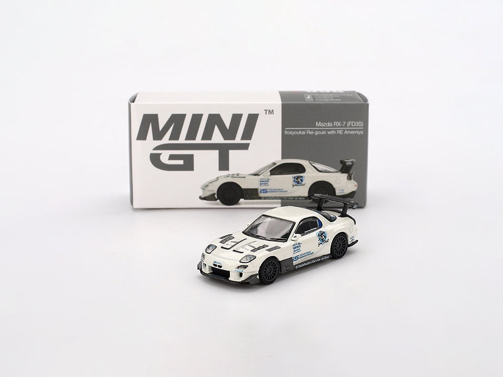 MiniGT 1/64 Mazda RX7 FD3S Itosyoukai Rei-gouki with RE Amemiya White
