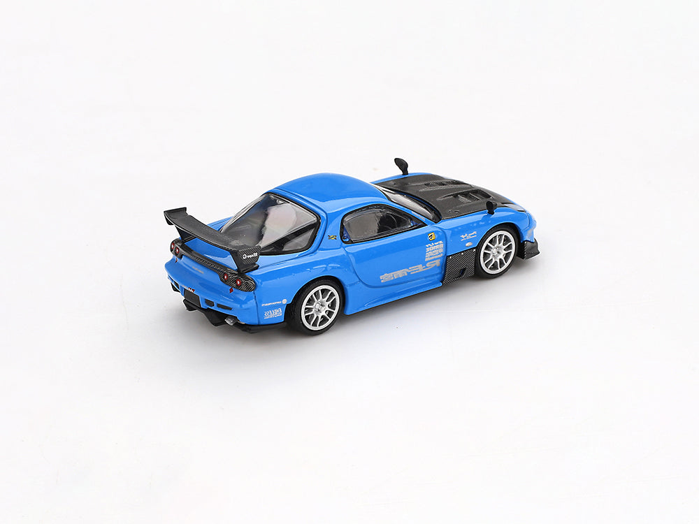 MiniGT 1/64 Mazda RX7 RE-Amemiya 20B NA 3ROTOR-7 Ama-San Go Blue