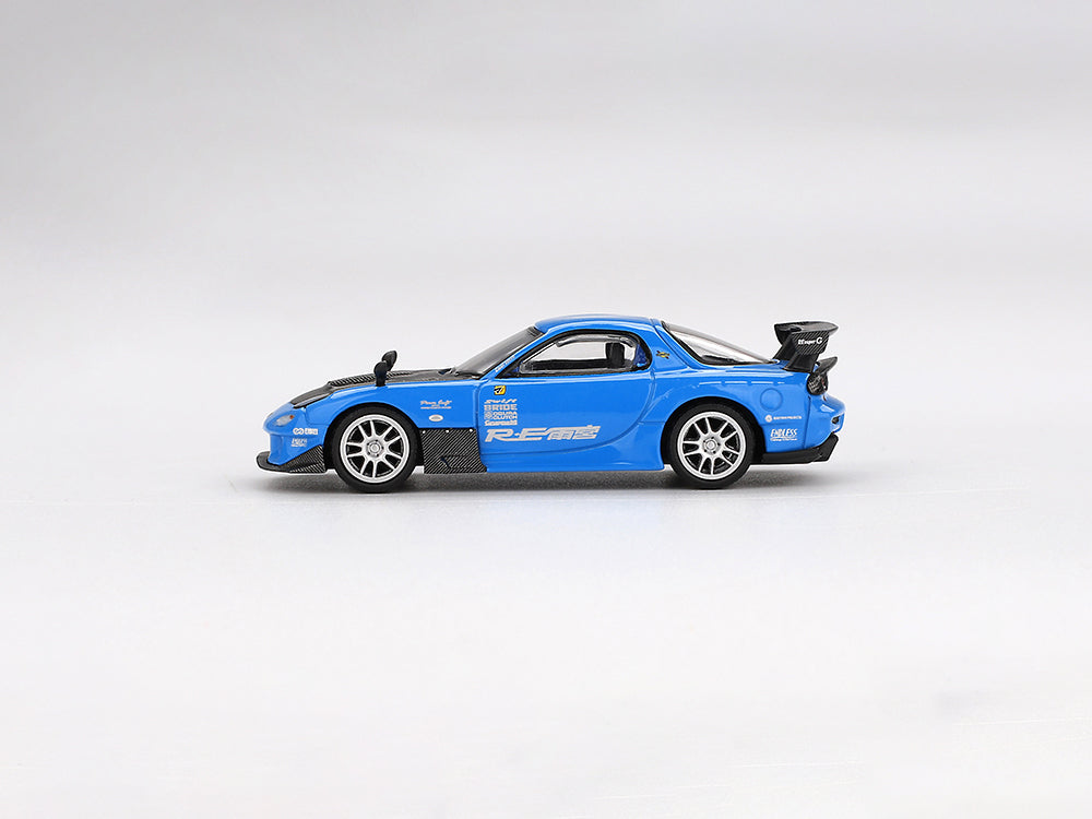 MiniGT 1/64 Mazda RX7 RE-Amemiya 20B NA 3ROTOR-7 Ama-San Go Blue