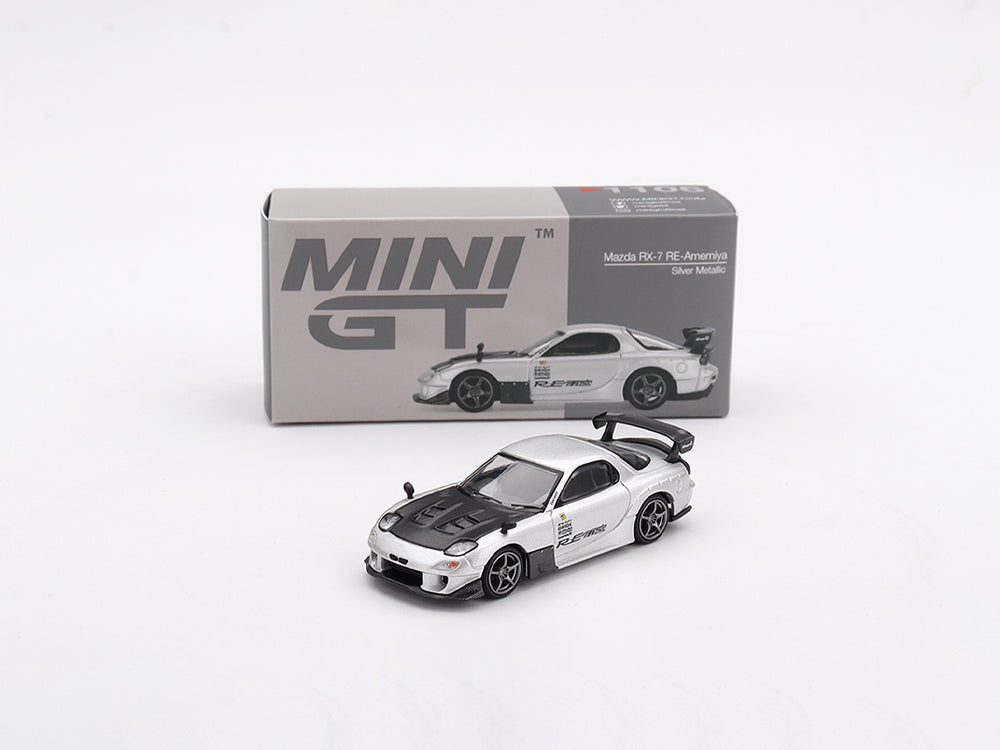 MiniGT 1/64 Mazda RX7 RE-Amemiya Metallic Silver