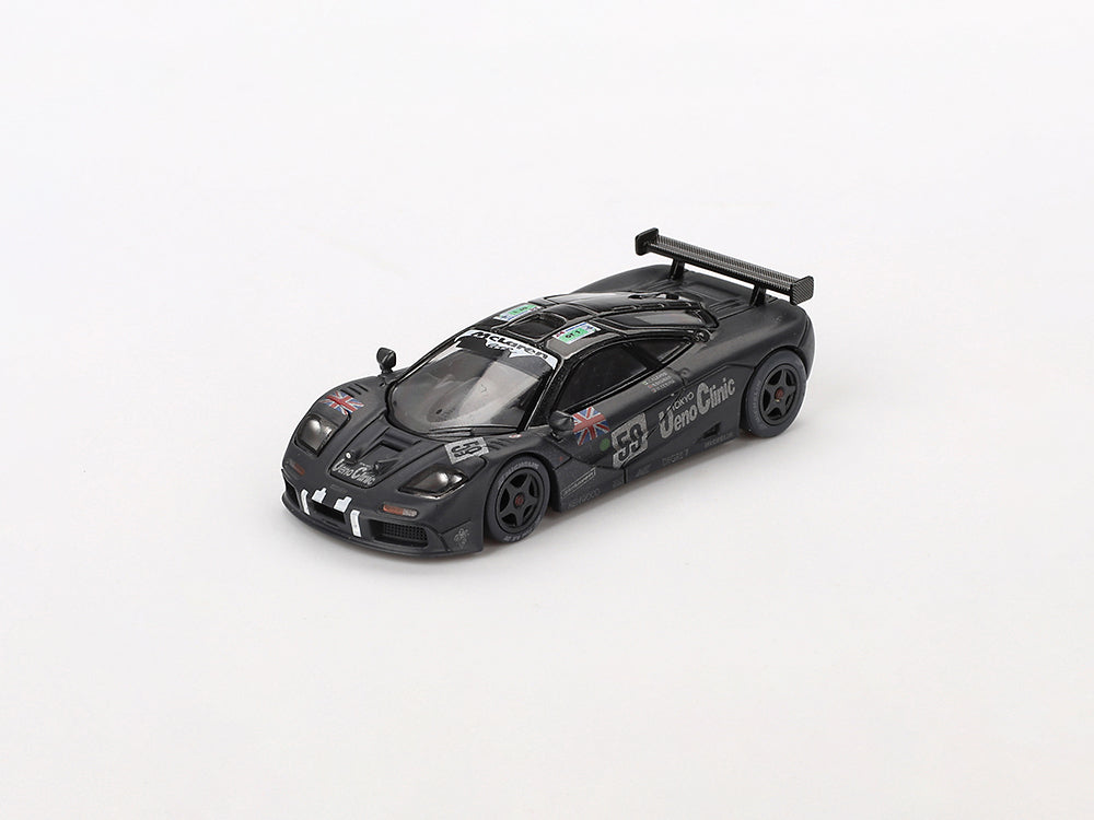 MiniGT 1/64 McLaren F1 GTR #59 1995 Le Mans 24Hour Post Race Weathered Black