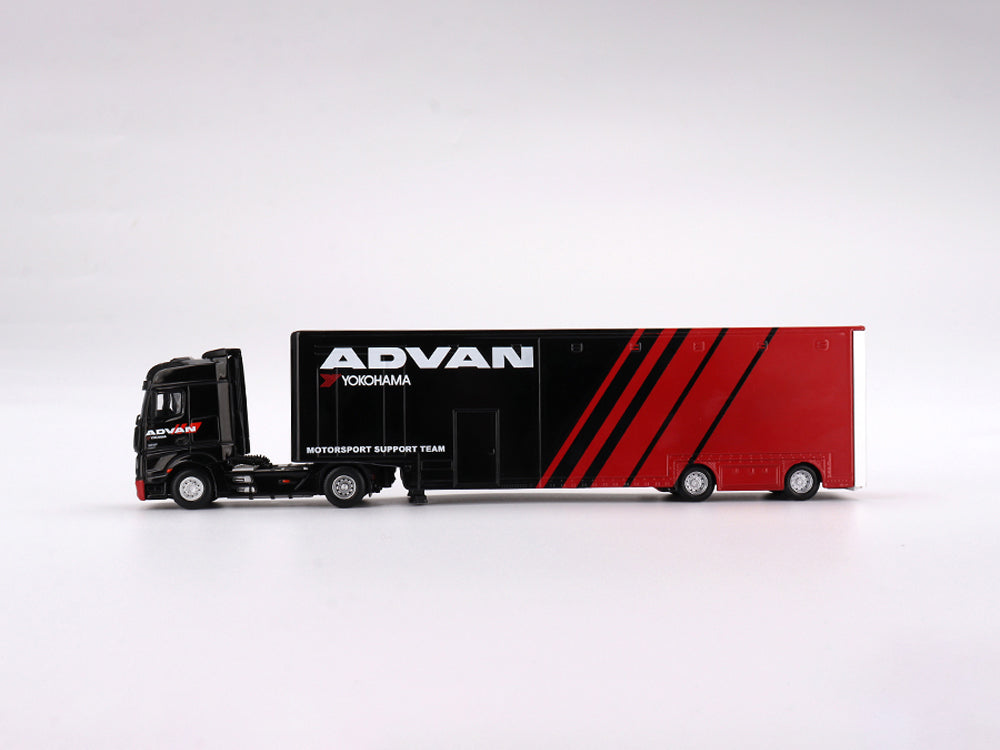 MiniGT 1/64 Mercedes Benz Actros Racing Transporter Advan Livery - Diecast Toyz Australia