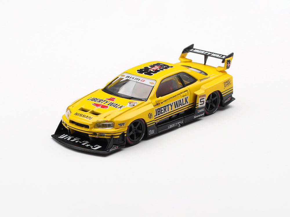 MiniGT Nissan LB-ER34 Super Silhouette SKYLINE Sport Yellow - Diecast Toyz Australia
